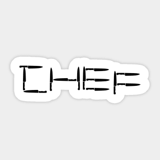 Chef Knife Typography Sticker